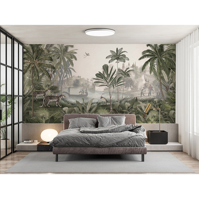 Sir Edward / Leopard Landscape Green W13375