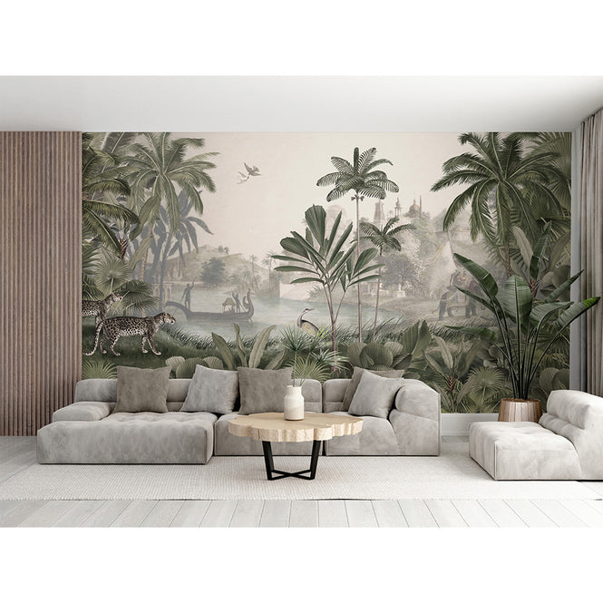 Sir Edward / Leopard Landscape Green W13375