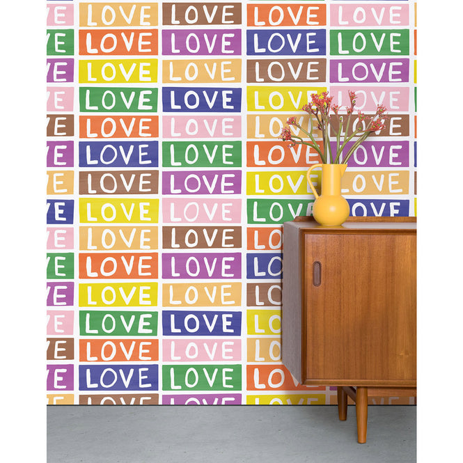 輸入壁紙 Thatcher / LOVE BY LARRY YES / Rainbow on White YL-RAWH-CPR