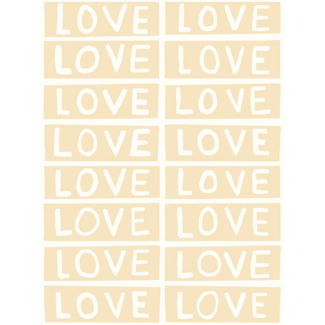 輸入壁紙 Thatcher / LOVE BY LARRY YES / Taupe on White YL-TAWH-CPR