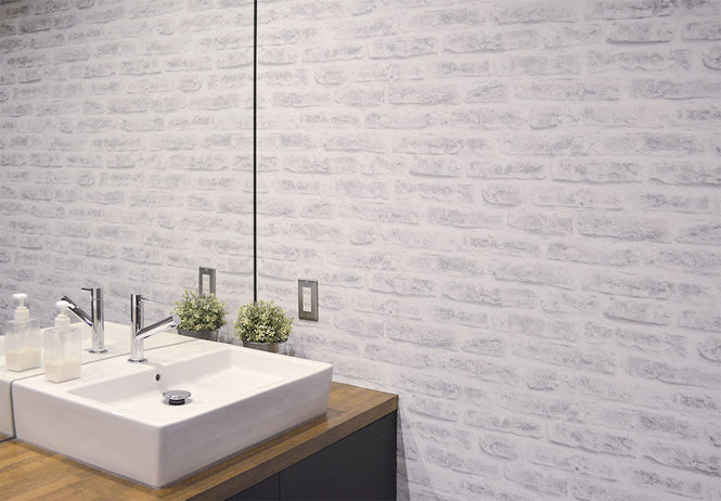 輸入壁紙 Graham & Brown / Superfresco / White Realistic Brick / 101801