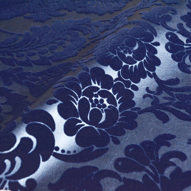【A4サンプル】Graham & Brown / Gothic Damask Flock / Cobalt 104563