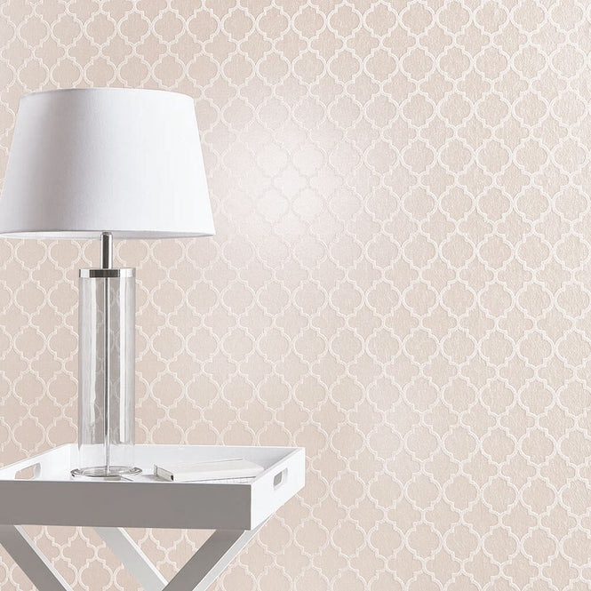 【限定数】輸入壁紙 Graham & Brown / ETERNAL / Trelliage Bead Rose Gold 105127