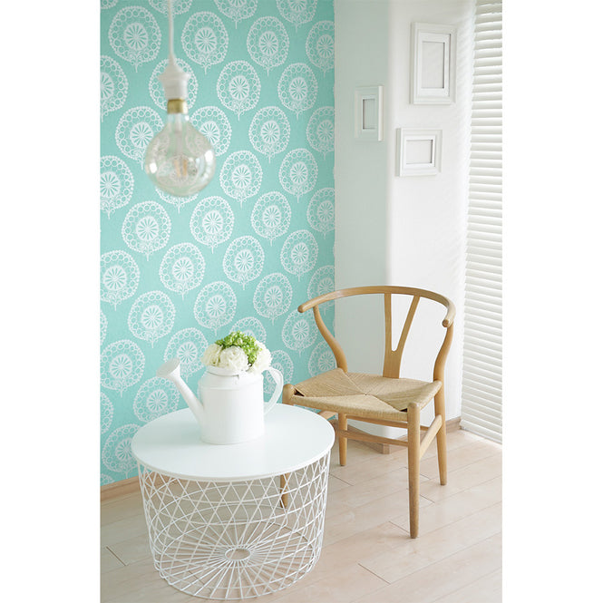 【1mサンプル】Texdecor CASAMANCE / 111207 T-blue Damask (UTOPIA4)