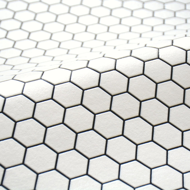 【A4サンプル】Graham & Brown / OASIS / HEXAGON LATTICE WHITE 112650