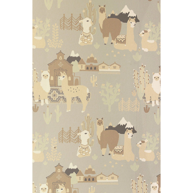 輸入壁紙 Majvillan / the Poetry collection / Lama Village soft grey 143-01