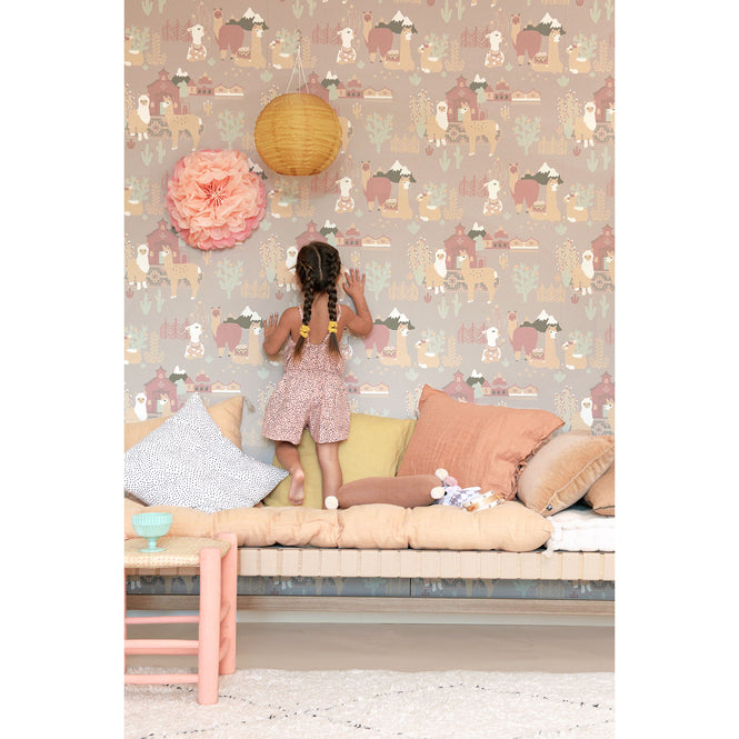 輸入壁紙 Majvillan / the Poetry collection / Lama Village evening lilac 143-04