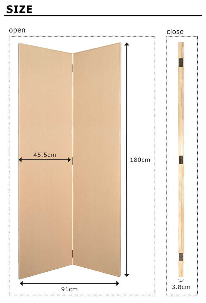 壁紙デコ専用木製パーテーション(180cm×2連)どこでも壁!