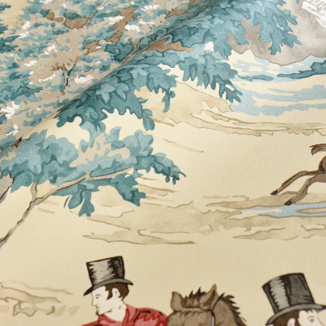 Sanderson / ONE SIXTY WALLPAPER COLLECTION / Tally Ho Teal / Ruby 214597