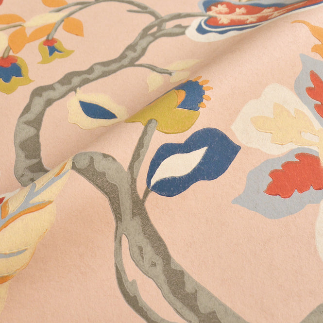 Sanderson / ONE SIXTY WALLPAPER COLLECTION / Amanpuri Salmon / Dove Blue 217043