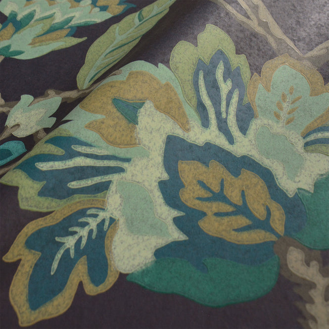 Sanderson / ONE SIXTY WALLPAPER COLLECTION / Amanpuri Midnight / Eucalyptus 217044