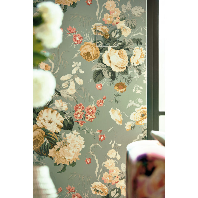 Sanderson / ONE SIXTY WALLPAPER COLLECTION / Stapleton Park Sage / Honey 217047