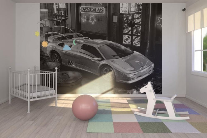 PHOTOWALL / Lamborghini In Asia - b/w (e12089)