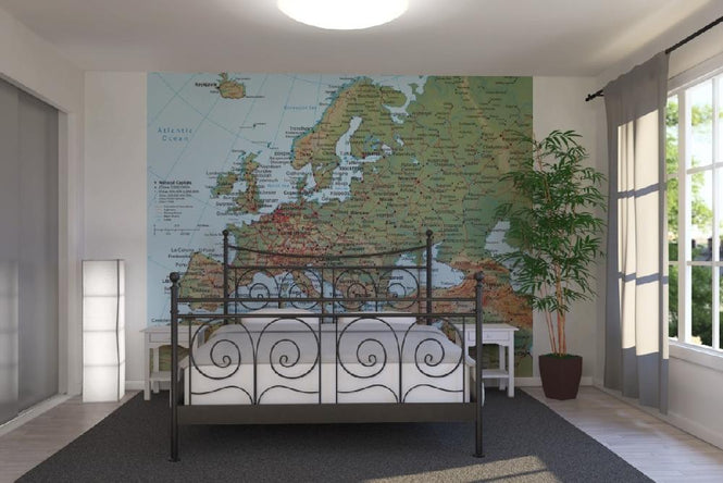 PHOTOWALL / Europe Map - Detailed (e1769)