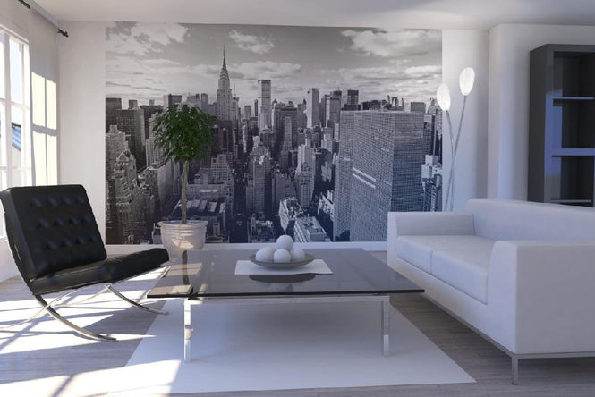 PHOTOWALL / Above Manhattan - b/w (e1782)