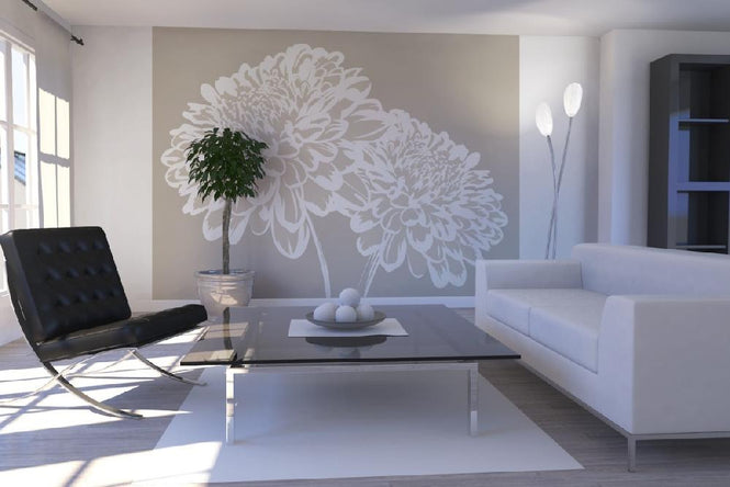 PHOTOWALL / Blossom my Heart - Light Beige (e6115)