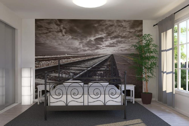 PHOTOWALL / Empty Railway Tracks (e19383)