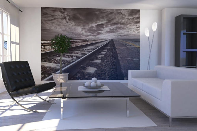 PHOTOWALL / Empty Railway Tracks (e19383)