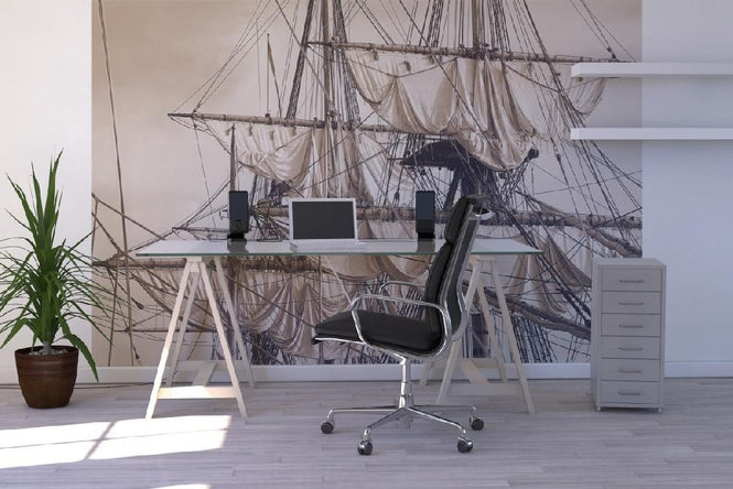 PHOTOWALL / Sailing Ship - Sepia (e19414)