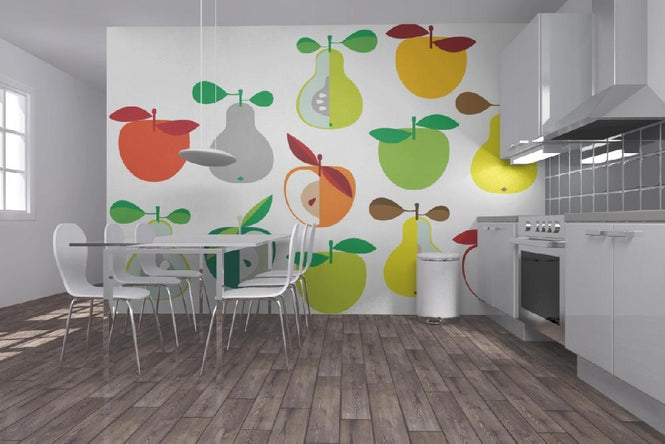 PHOTOWALL / Kivik Apple and Pear - White (e19673)