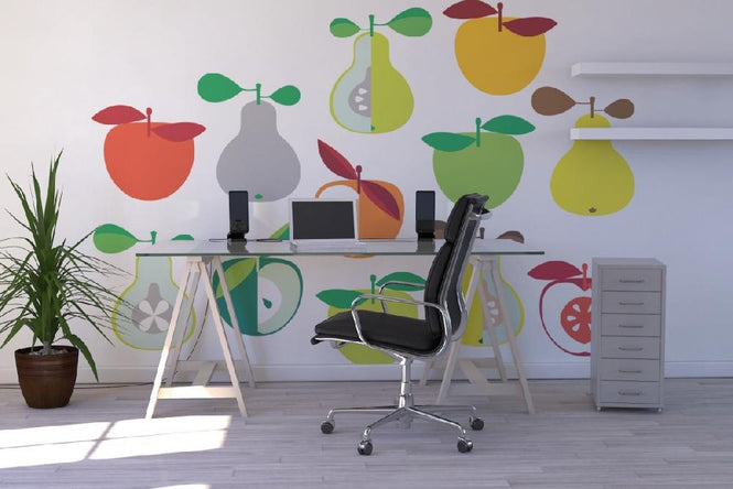 PHOTOWALL / Kivik Apple and Pear - White (e19673)