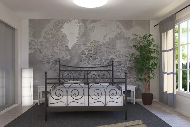 PHOTOWALL / World Map - Detailed Colorsplash (e19711)