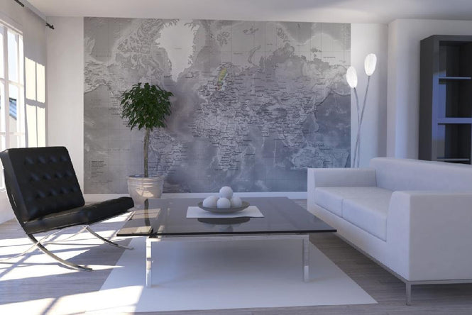 PHOTOWALL / World Map - Detailed Colorsplash (e19711)