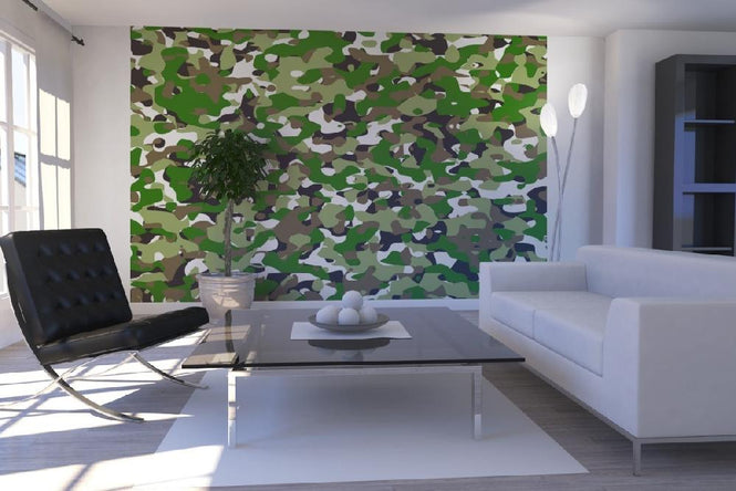 PHOTOWALL / Camouflage - Green (e19909)