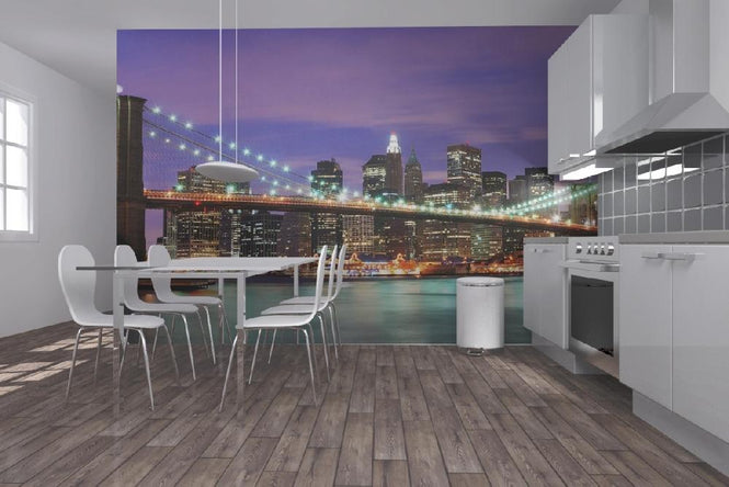 PHOTOWALL / Brooklyn Bridge at Night (e20414)