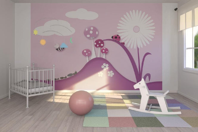 PHOTOWALL / A Bugs World - Pink (e20760)