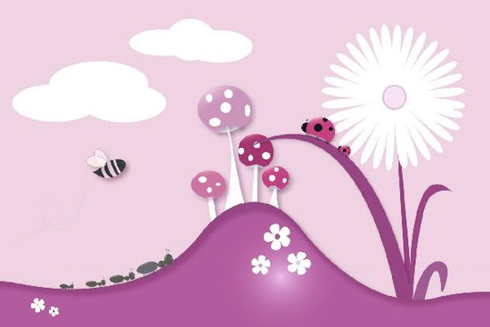 PHOTOWALL / A Bugs World - Pink (e20760)