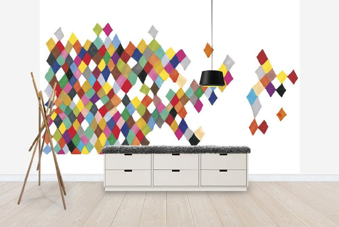 PHOTOWALL / Brokig Harlequin Brokiga Rutor (e20888)
