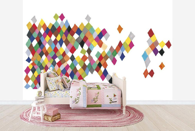 PHOTOWALL / Brokig Harlequin Brokiga Rutor (e20888)