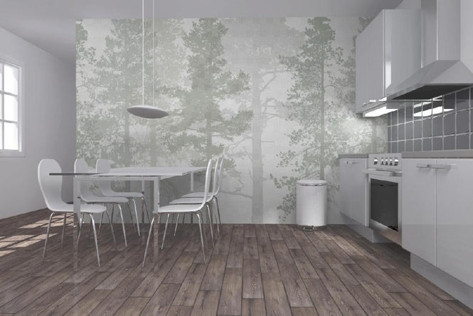 PHOTOWALL / Weaving Wood Cool Green (e21499)