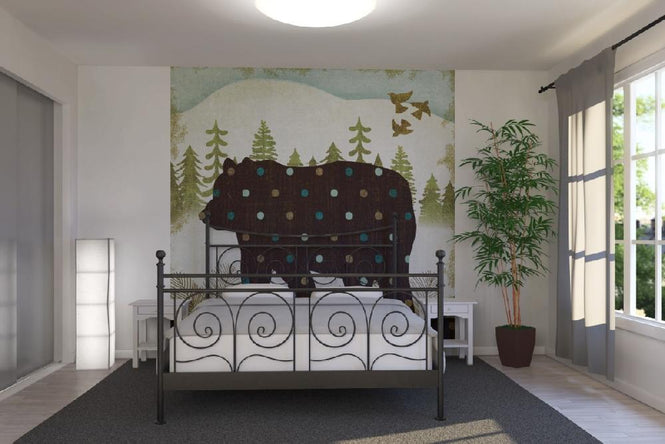 PHOTOWALL / Woodland Dwellers Bear Dots (e21593)