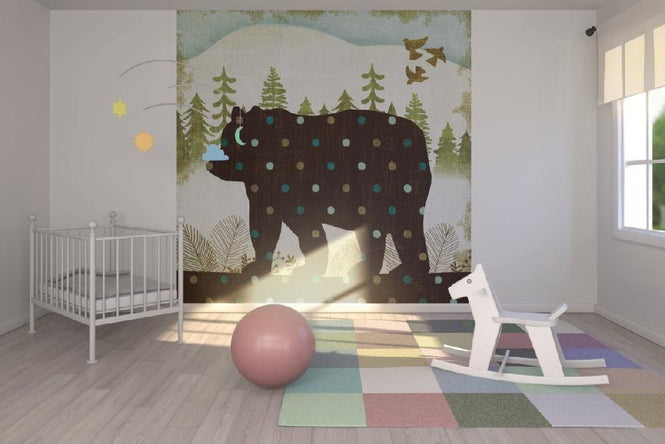 PHOTOWALL / Woodland Dwellers Bear Dots (e21593)