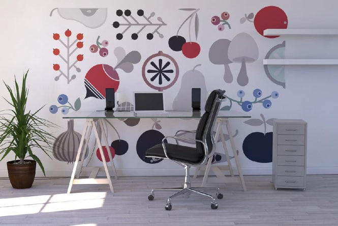 PHOTOWALL / Mushroom Berries Nuts and Fruits (e21630)