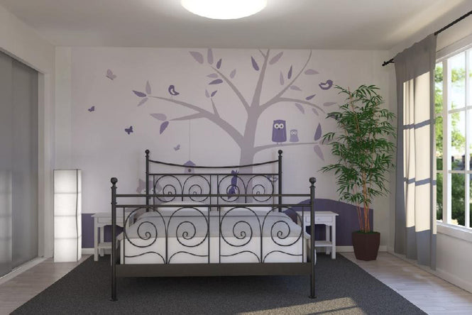 PHOTOWALL / Animal Tree - Purple (e21893)