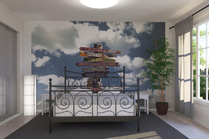 PHOTOWALL / Key West Florida - Sky with Wooden Sign (e22205)