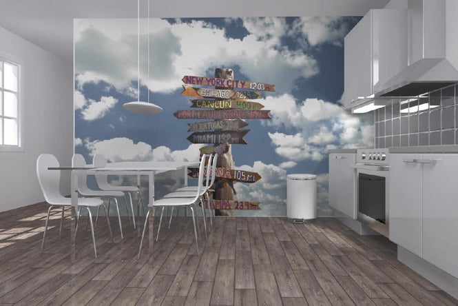 PHOTOWALL / Key West Florida - Sky with Wooden Sign (e22205)