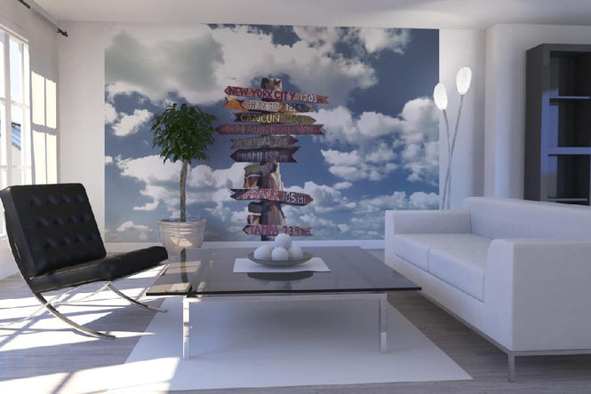 PHOTOWALL / Key West Florida - Sky with Wooden Sign (e22205)