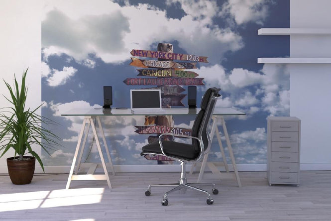 PHOTOWALL / Key West Florida - Sky with Wooden Sign (e22205)