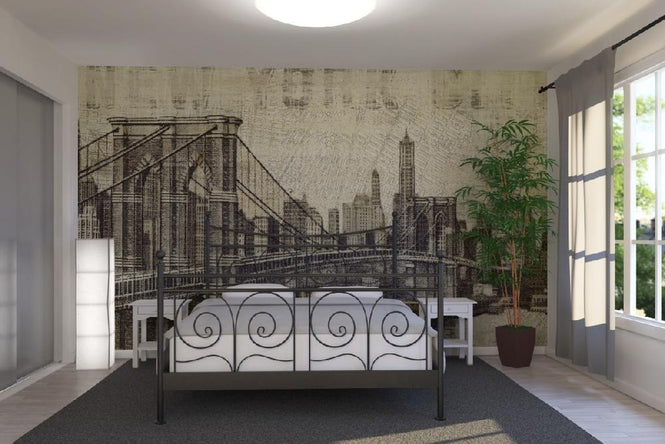 PHOTOWALL / Vintage New York Brooklyn Bridge (e22272)