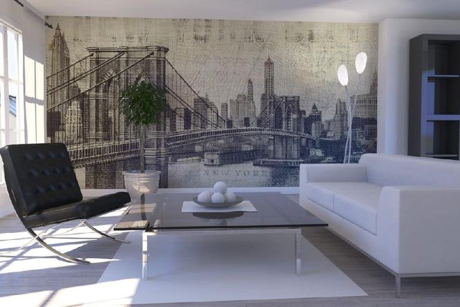PHOTOWALL / Vintage New York Brooklyn Bridge (e22272)