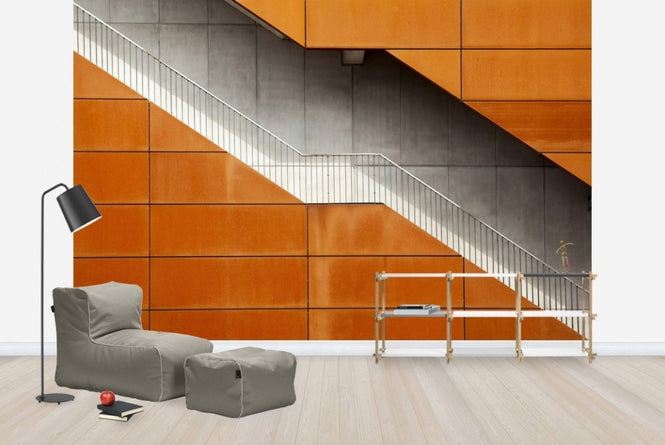 PHOTOWALL / Orange Stairway (e22396)
