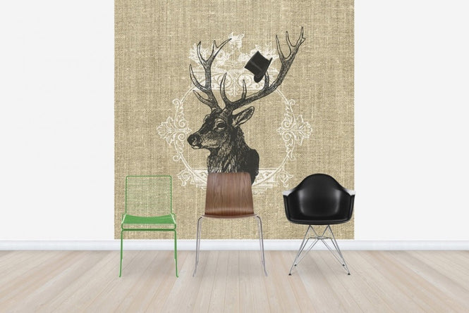 PHOTOWALL / Gentleman Stag Linen (e22637)