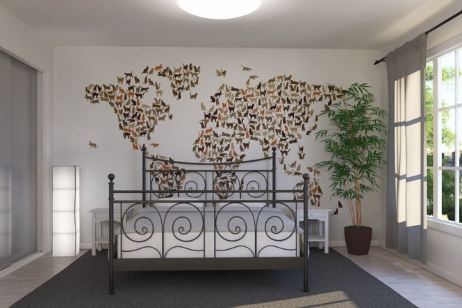 PHOTOWALL / Cats World Map (e22699)