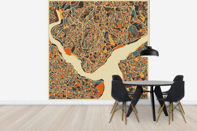 PHOTOWALL / Multicolor Map - Istanbul (e22734)