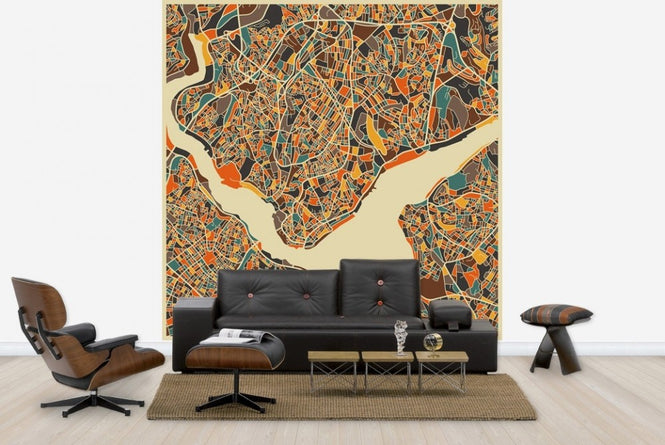 PHOTOWALL / Multicolor Map - Istanbul (e22734)