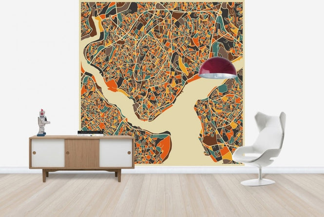 PHOTOWALL / Multicolor Map - Istanbul (e22734)